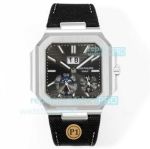 Swiss Copy Patek Philippe Cubitus 5822P Grand Date 45mm Grey Dial Leather Strap Watch 